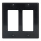 Decorex Faceplate with Two Insert Spaces in Double Gang - Black - IC107DFDBK Decorex Faceplate with Two Insert Spaces in Double Gang - Black - IC107DFDBK